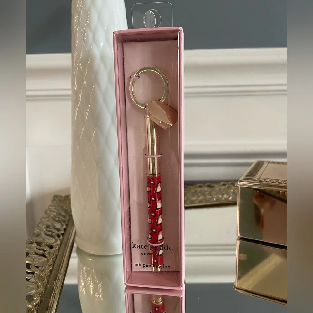 Kate Spade Valentine Heart Ink Pen Key Ring